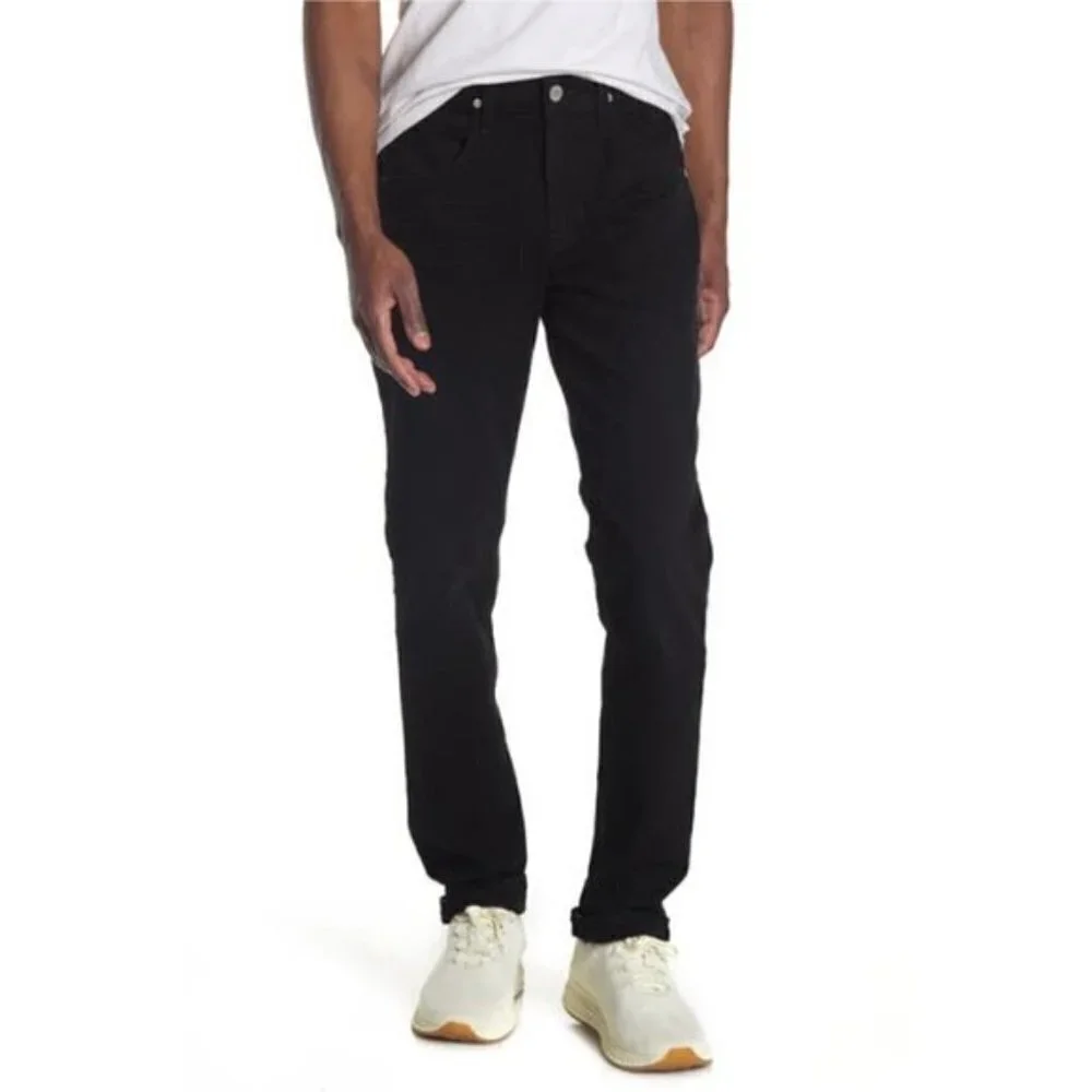Hudson Jeans Mens Black Denim Blake Slim Fit Straight Leg Jeans Sz 30 x 34 New